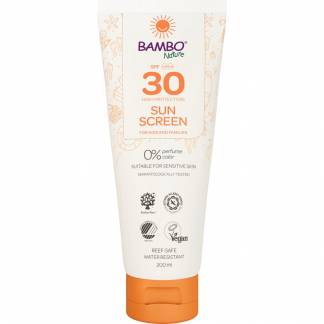 Sollotion, Bambo Nature, 200 ml, SPF 30, uden farve og parfume, 23% fedt, EU