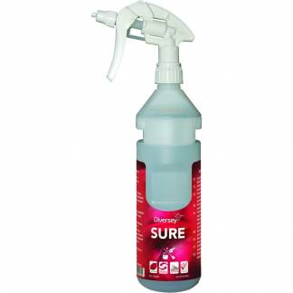 Bruseflaske, Diversey, 750 ml, til Sure Washroom Cleaner, hvidt brusehoved