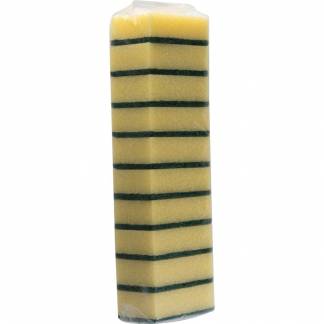 Skuresvamp, 9x5,5x2,8cm, grøn, polyester/polyether, grov skureeffekt
