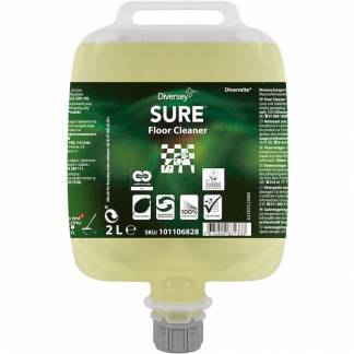 Gulvrengøring, Diversey SURE Floor Cleaner DvM/DQFM, 2 l, uden farve og parfume