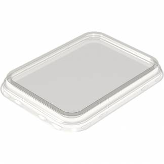 Snap-on låg, 19,45x14,38x1,69cm, transparent, APET, til standard bakke