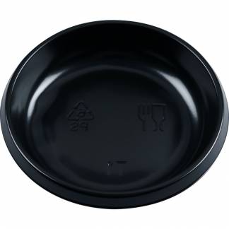 Soyaskål, 1cm, Ø7,8cm, sort, PS