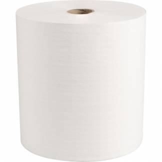 Håndklæderulle, ABENA Care-Ness Excellent Minus, 1-lags, 300m x 19,8cm, Ø19,5cm, hvid, nyfiber, autocut