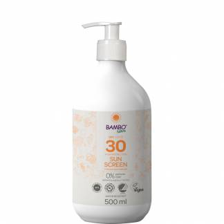 Sollotion, Bambo Nature, 500 ml, UVA- og UVB-beskyttelse, SPF 30, uden farve og parfume