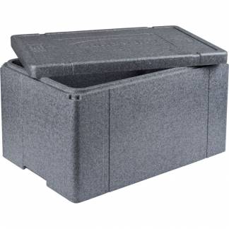 Termokasse, 60x40x32cm, grå, EPS, 1-rums, standard, 1/1 GN