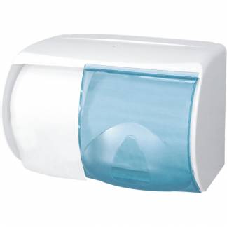 Dispenser, ABENA, 17,5x25,5x17,5cm, hvid, plast, til 2 ruller toiletpapir