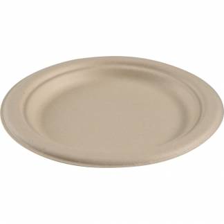 Fibertallerken, ABENA Gastro, Ø18cm, nature, sukkerrør