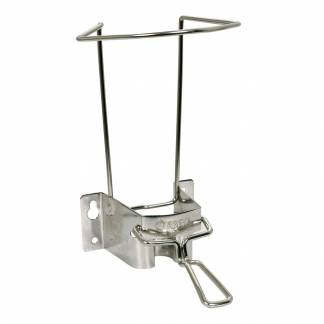 Dispenser, ABENA, 1000 ml, stål, til stand-back flasker, med 6 cm arm