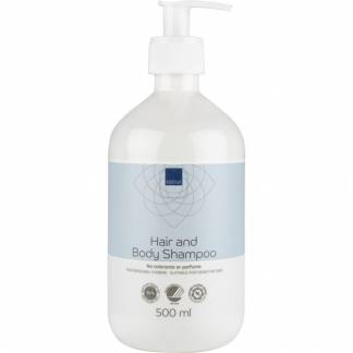 Hår- og Bodyshampoo, ABENA, 500 ml, uden farve og parfume