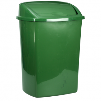 Affaldsspand, 26 l, mørkegrøn, plast, 26 l, med sving låg, forberedt til vægmontering