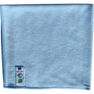 Rengøringsklud, ABENA Puri-Line Soft, 32x32cm, blå, mikrofiber, 70% genanvendt