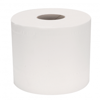 Toiletpapir, neutral, 2-lags, 33,75m x 9,8cm , Ø10cm, hvid, 100% nyfiber