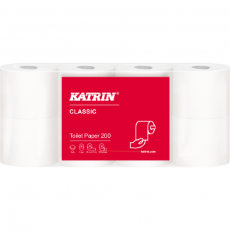 Toiletpapir, Katrin Classic, 2-lags, 25m x 9,7cm , Ø10,5cm, hvid, 100% genbrugspapir *Denne vare tages ikke retur*