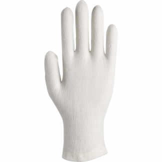 Tekstil handske, One size, hvid, bomuld/polyester, inderhandske, interlock