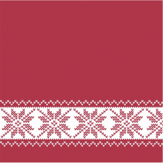 Middagsserviet, Christmas Mood, 3-lags, 1/4 fold, 40x40cm, flerfarvet, papir