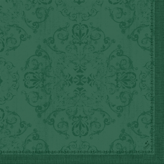 Middagsserviet, Dunilin, Opulent Dark Green, 1/4 fold, 40x40cm, grøn *Denne vare tages ikke retur*