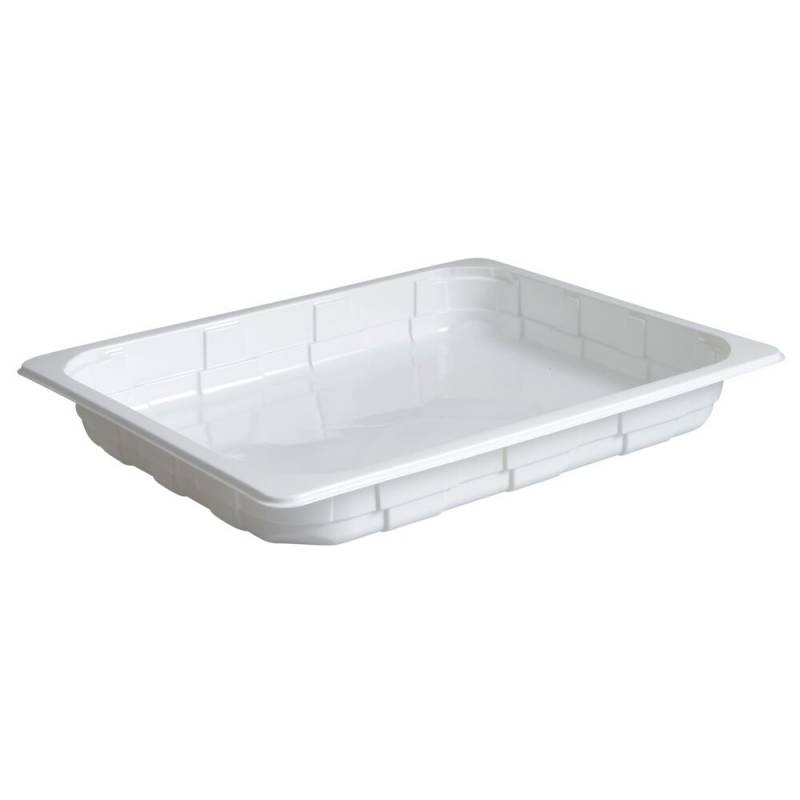 Bakke, 32,5x26,5x4cm, 2500 ml, hvid, PP, 1-rums, 1/2 GN
