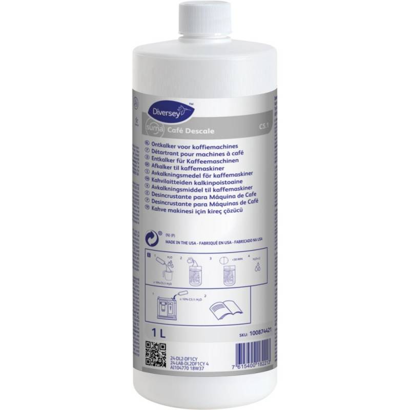 Maskinafkalker, Diversey Suma Caf&eacute; Descale C5.1, 1 l, til kaffemaskine, uden farve og parfume