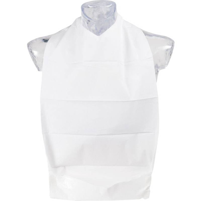 Spisestykke, Finess, 2-lags, 70x37cm, hvid, LDPE/nyfiber, med bindeb&aring;nd, engangs