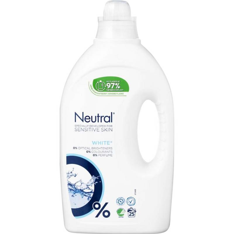 T&oslash;jvask, Neutral, 1,25 l, hvidt, uden farve og parfume