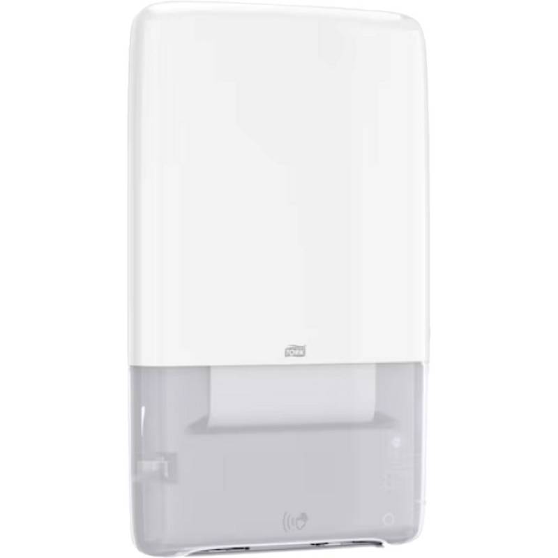 Dispenser, Tork H5, 10x37,9x64,5cm, hvid, plast, til h&aring;nkl&aelig;deark, automatisk