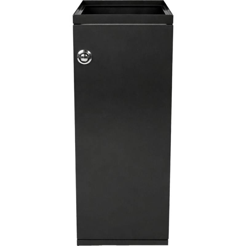 Affaldsspand, V-Part Modular waste, sort, pulverlakeret st&aring;l, 55 l, med frontl&aring;ge, modulopbygget til kildesortering