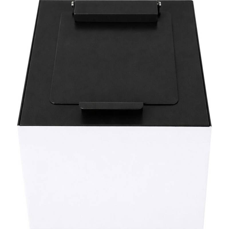 L&aring;g, V-Part Modular waste, sort, pulverlakeret st&aring;l, soft close, til modulopbygget serie, 55 og 60 liter