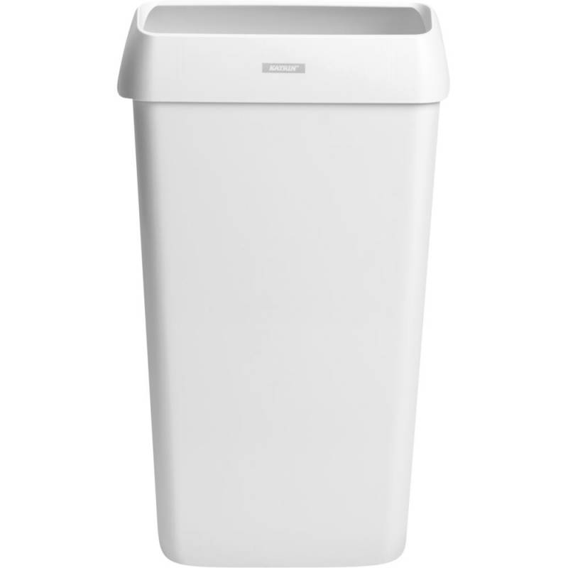 Affaldsspand, Katrin, hvid, plast, 25 l, forberedt til v&aelig;gmontering inkl. materialer til montering