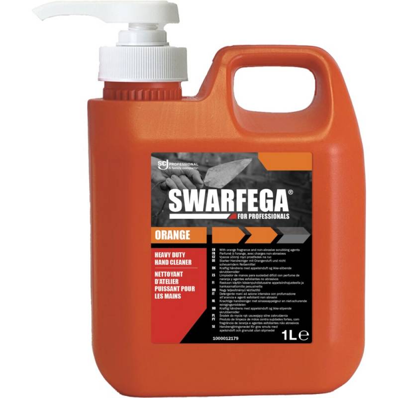 H&aring;ndrens, SC Johnson Swarfega Orange, 1000 ml, med farve og parfume