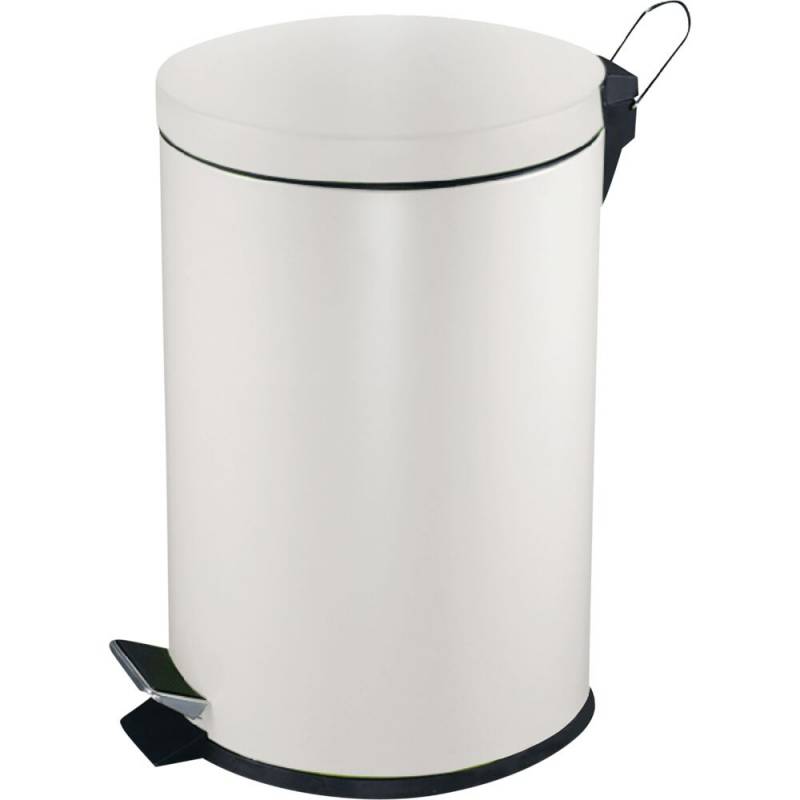 Pedalspand, V-Part, hvid, st&aring;l, 5 l, med inderspand i plast