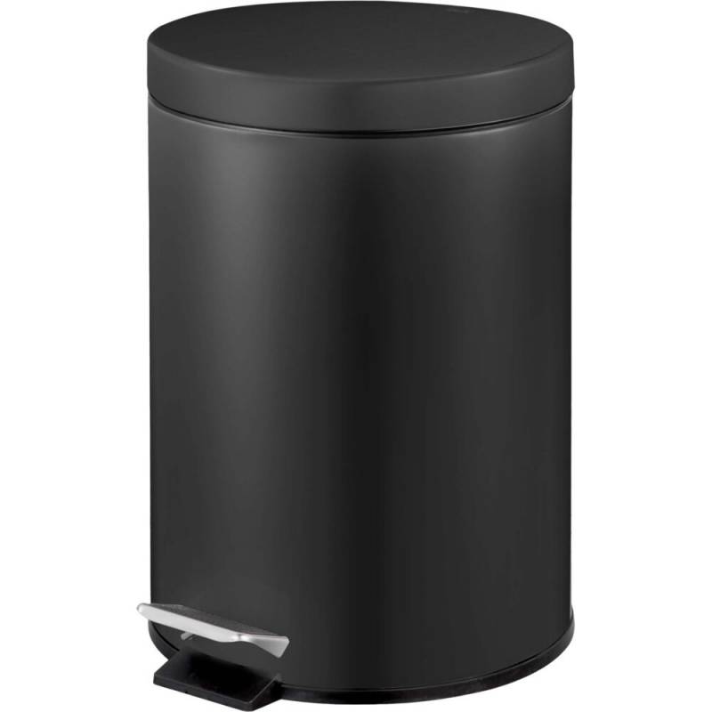 Pedalspand, V-Part, sort, st&aring;l, 5 l, med inderspand i plast