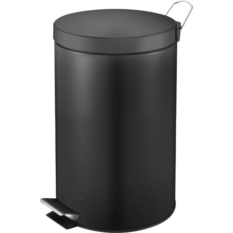 Pedalspand, V-Part, sort, st&aring;l, 12 l, med inderspand i plast