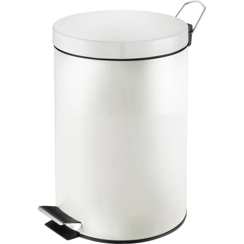 Pedalspand, V-Part, hvid, st&aring;l, 20 l, med inderspand i plast *Denne vare tages ikke retur*