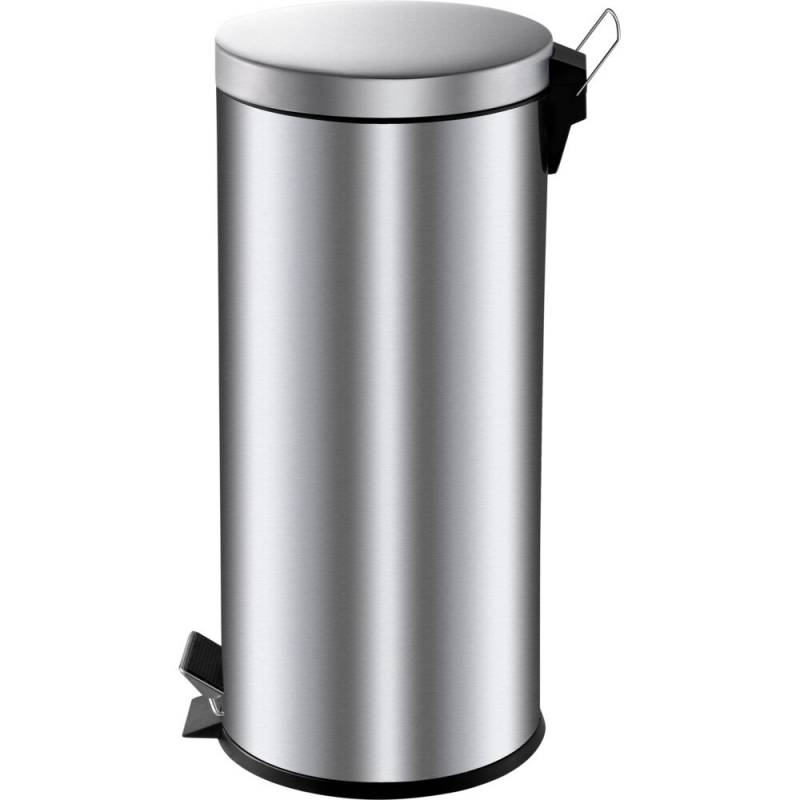 Pedalspand, V-Part, gr&aring;, st&aring;l, 30 l, med inderspand i plast