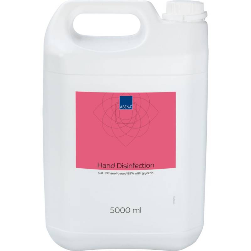 H&aring;nddesinfektionsgel, ABENA, 5000 ml, 85% ethanol, dunk uden pumpe