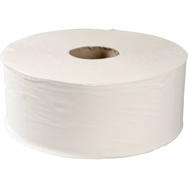 Jumborulle, ABENA Care-Ness Excellent Minus, 2-lags, Midi, 300m x 9,5cm, &Oslash;23cm, hvid, nyfiber