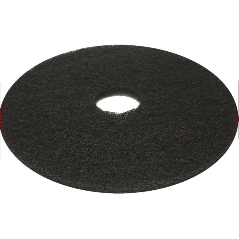 Gulvrondel, 13", &Oslash;330mm, sort, genanvendt PET fiber, til grovere v&aring;dskuring *Denne vare tages ikke retur*