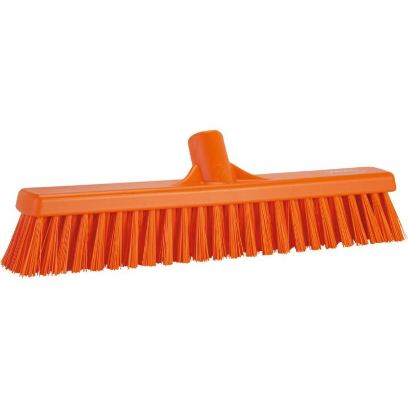Fejekost, Vikan, orange, polyester/PP/rustfrit st&aring;l, 41 cm, bl&oslash;d/stiv *Denne vare tages ikke retur*