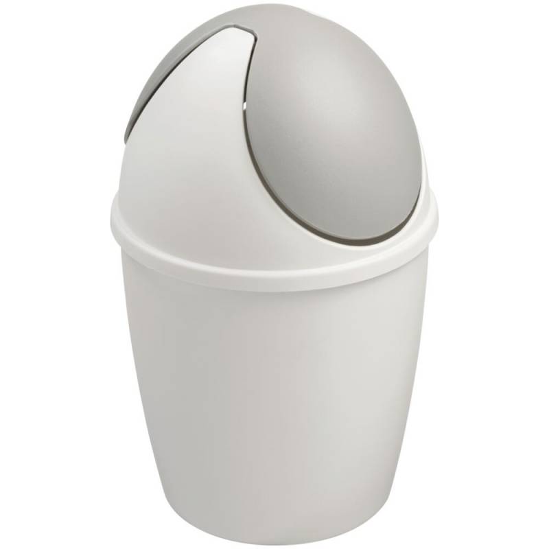 Affaldsspand, V-Part, hvid, plast, 1.5 l, vippel&aring;g i s&oslash;lvfarve *Denne vare tages ikke retur*