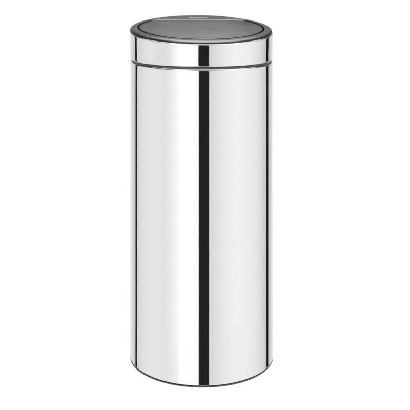 Affaldsspand, Brabantia Touch bin, st&aring;l blank, rustfrit st&aring;l, 30 l, med inderspand i plast, og soft close l&aring;g *Denne vare tages ikke retur*