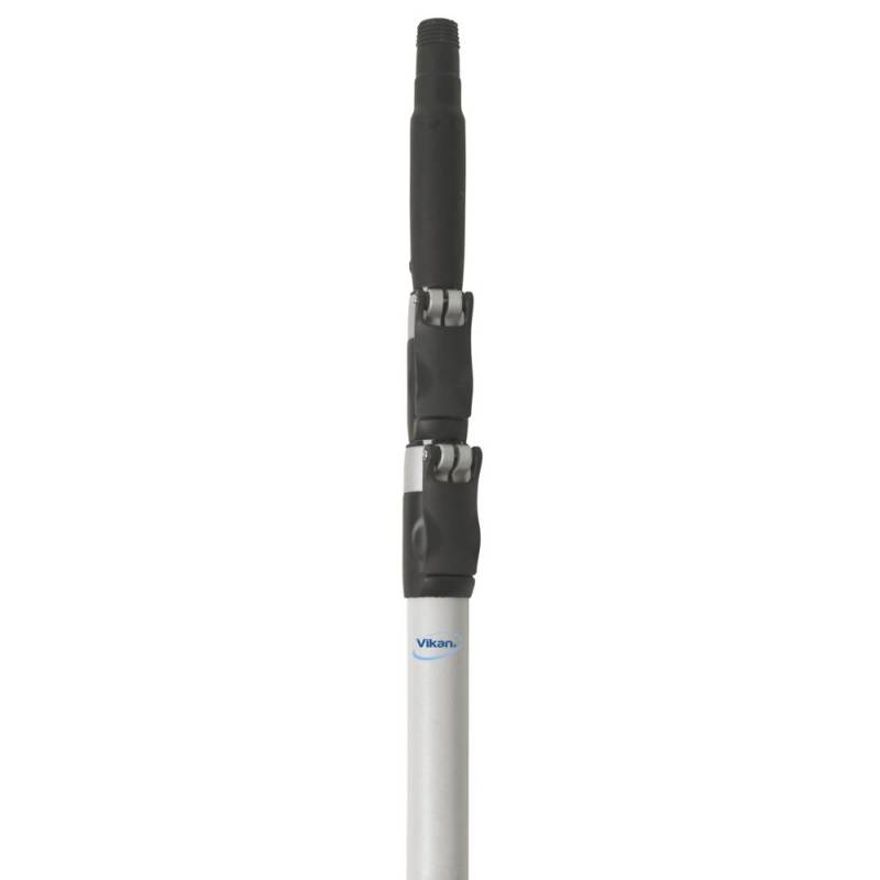 Teleskopskaft, med gevind, kun til kondensskraber, Vikan, gr&aring;, glasfiber/PP, 192-600 cm *Denne vare tages ikke retur*