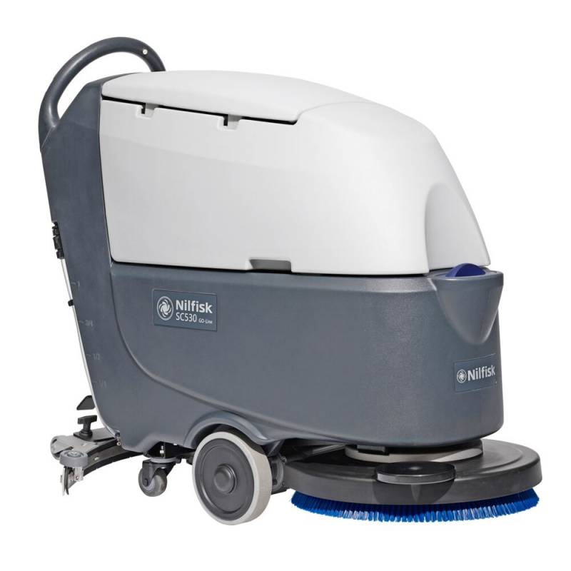 Gulvvasker, Nilfisk, SC530 53 BD Go-line Complete, gel, gr&aring;, 2-rums, walk-behind, 61/61 l, 530 mm *Denne vare tages ikke retur*
