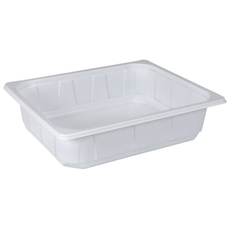 Bakke, 26,5x16,2x5cm, 1500 ml, hvid, PP, 1-rums, 1/4 GN