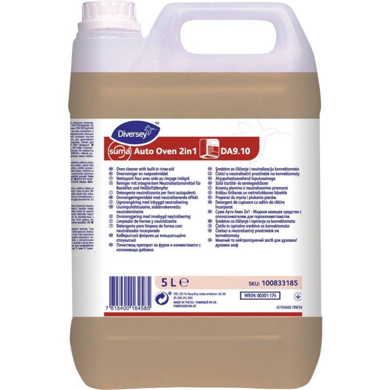Ovnreng&oslash;ring, Diversey Suma Auto Oven 2in1 DA9.10, 5 l, uden farve og parfume *Denne vare tages ikke retur*