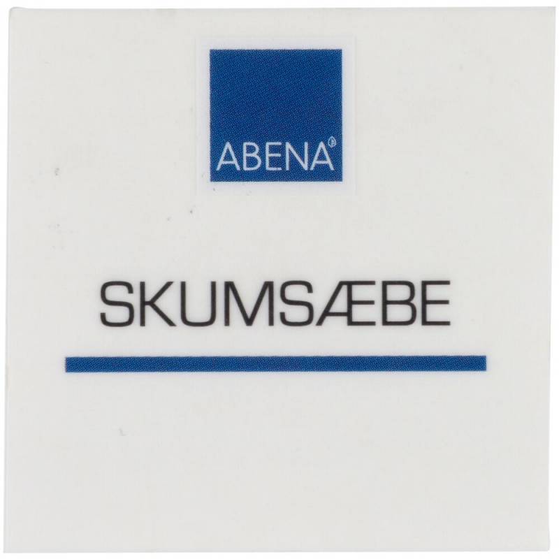 Label til dispenser, 4x4cm, skums&aelig;be