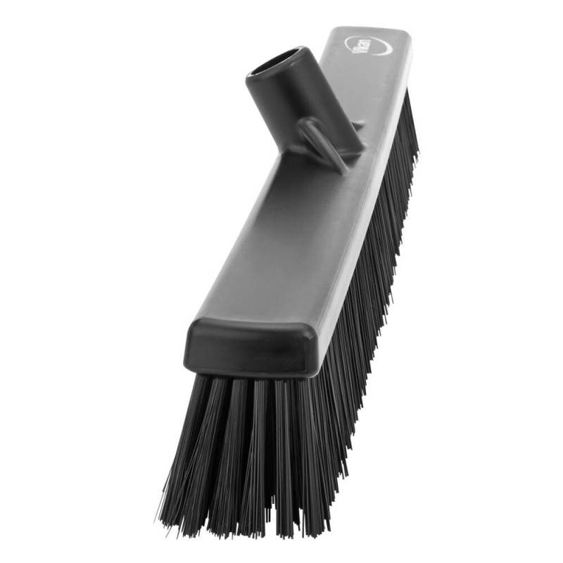 Fejekost, Vikan, sort, polyester/PP/rustfrit st&aring;l, 61 cm, bl&oslash;d/stiv *Denne vare tages ikke retur*