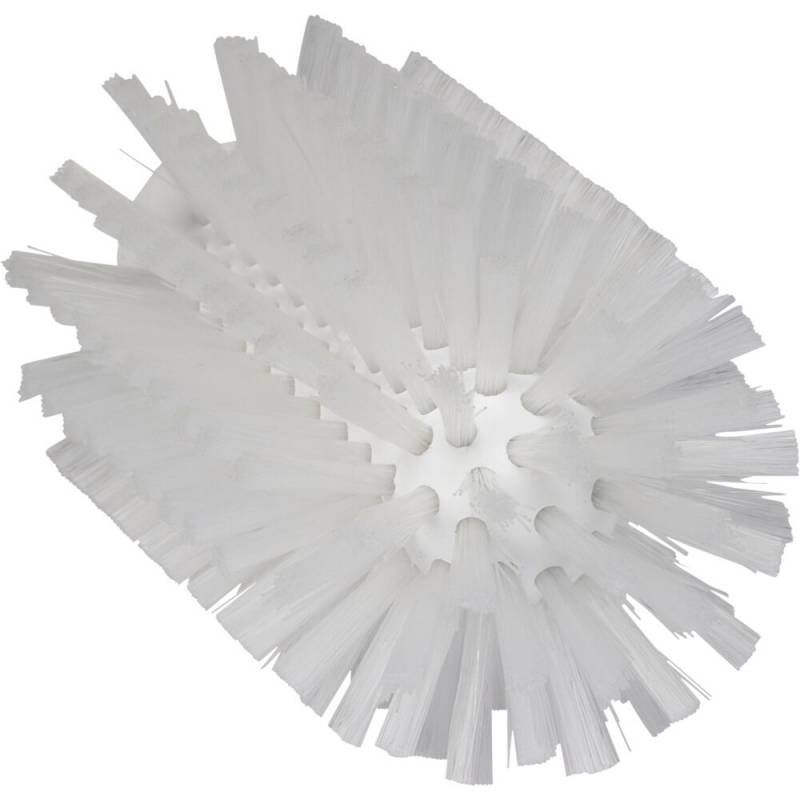 R&oslash;rb&oslash;rstehoved, Vikan, 15,5cm, &Oslash;7,7cm, hvid, polyester/PP/rustfrit st&aring;l, medium *Denne vare tages ikke retur*