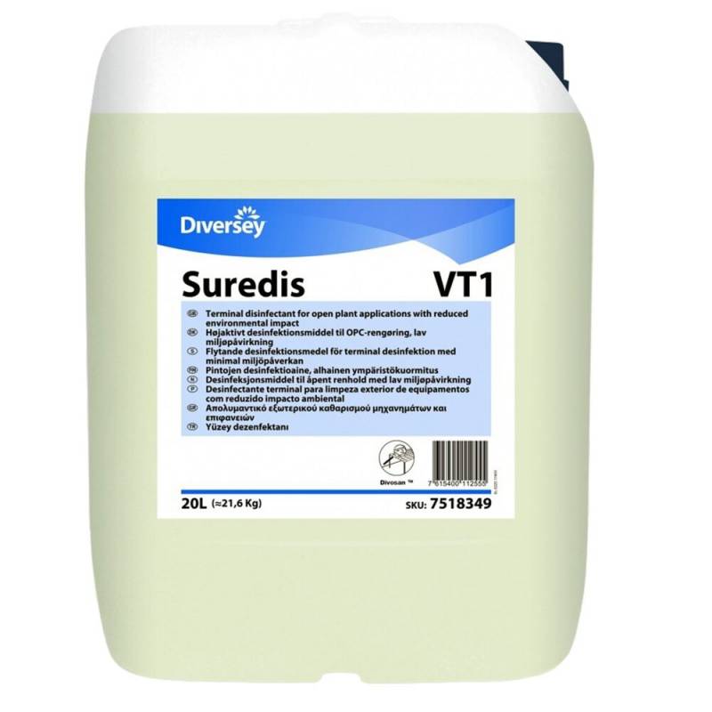 Desinfektion, Diversey Suredis VT1, 20 l, til overflader, flydende *Denne vare tages ikke retur*