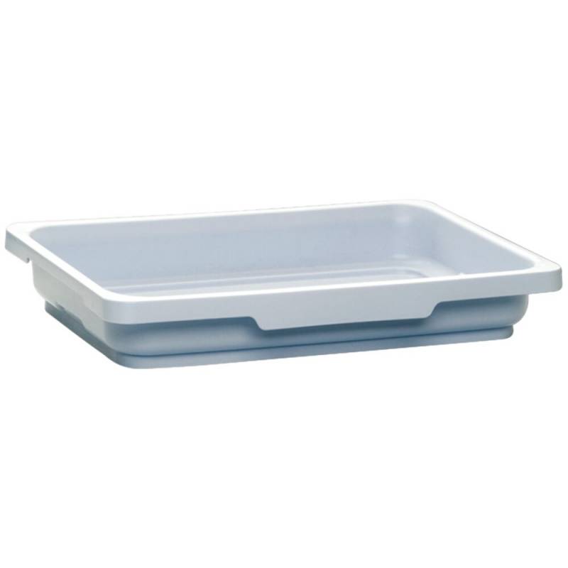 Plastbakke, Vileda Origo, 39x28x6,4cm, gr&aring;, rPP/PP, halvbakke, til opbevaring *Denne vare tages ikke retur*