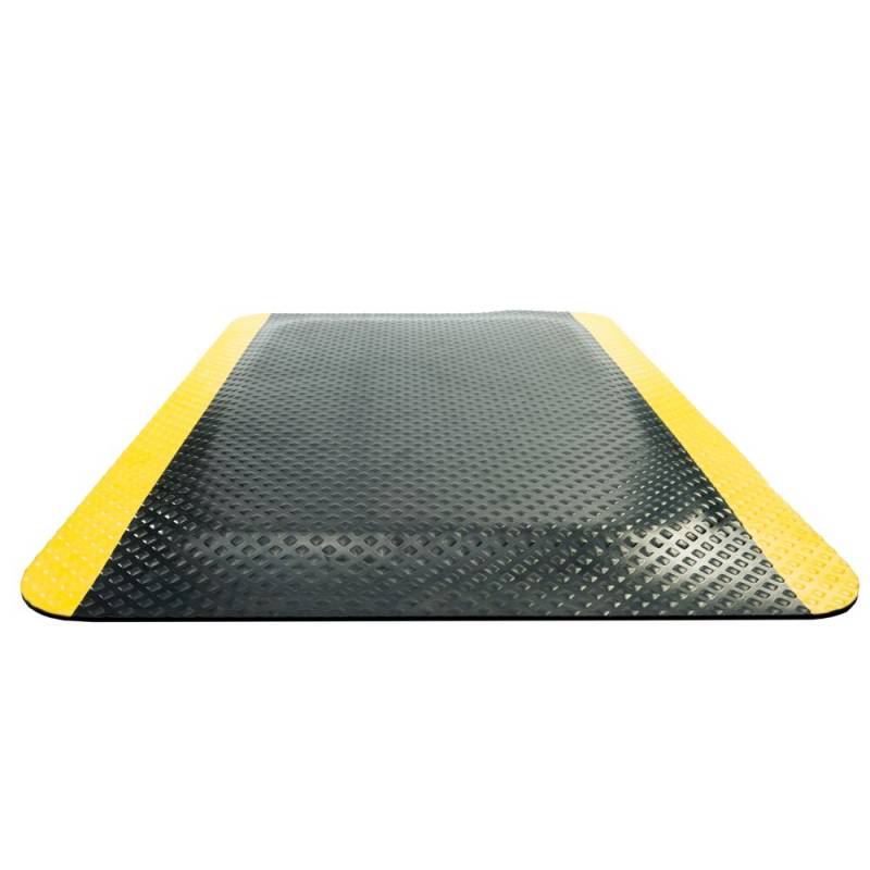 Aflastningsm&aring;tte, Kleen-Komfort Safety, 85x60cm, nero, skumgummi/gummi, med gul sikkerhedsmarkering og kanter *Denne vare tages ikke retur*